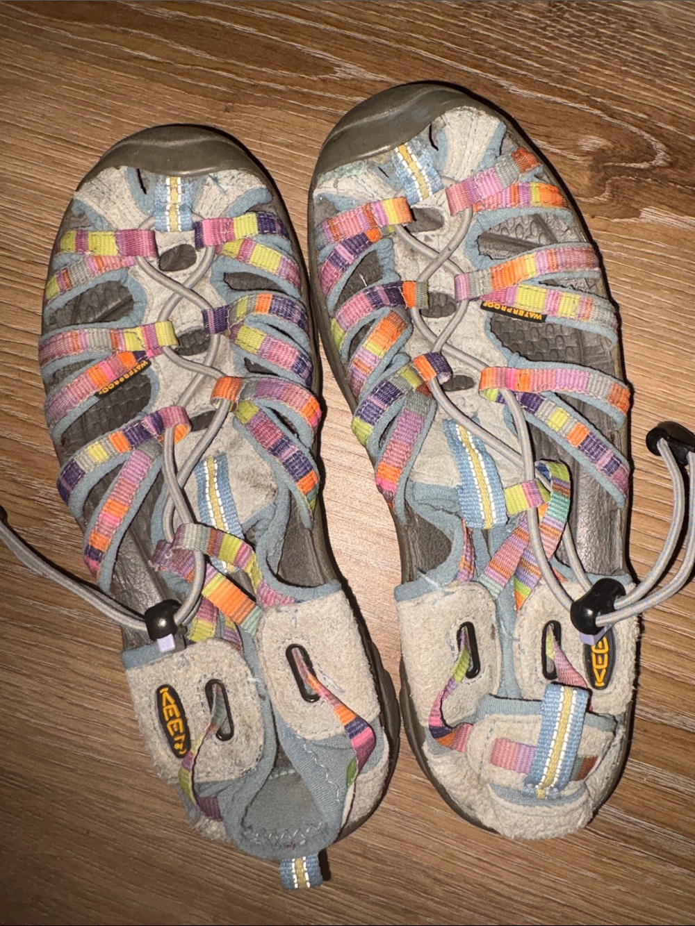 OFFERS! KEEN Rainbow Close Toe water Sandals Women Whisper hiking sandal size 8
